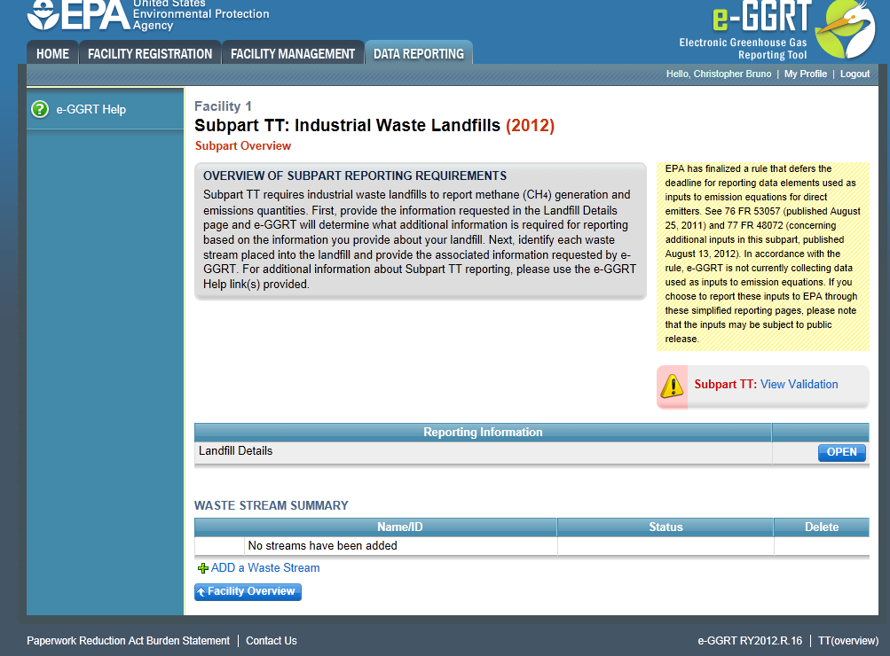 Subpart TT Overview