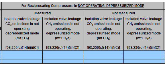 Image of Not Operating, Depressurized Mode table 