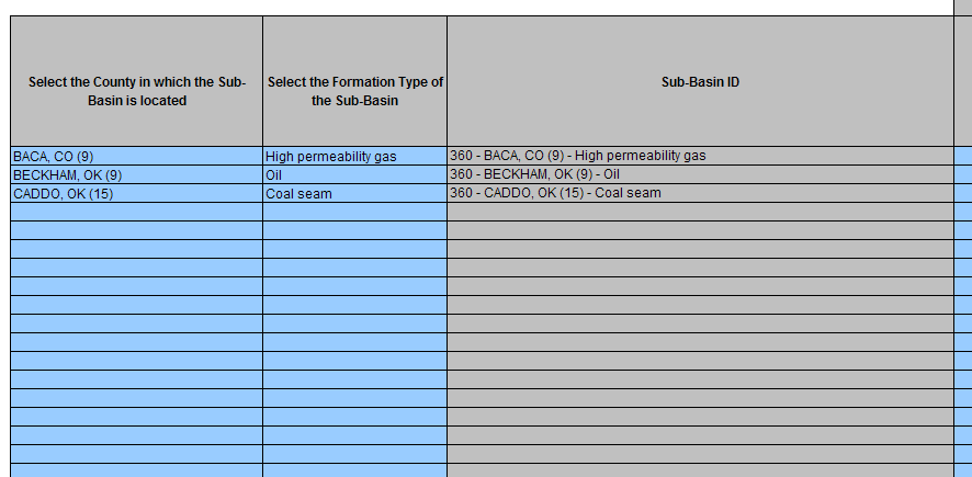Image of  Sub-Basin ID information