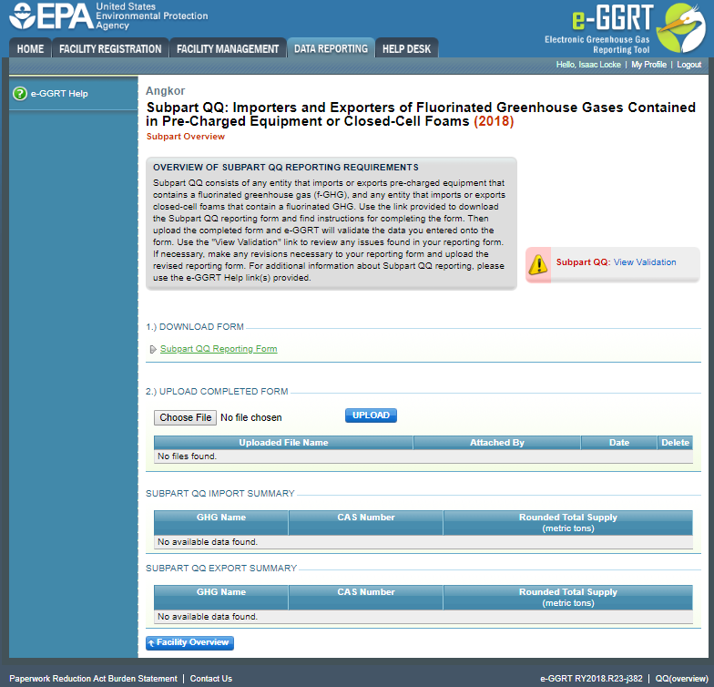 Image of Subpart QQ: Importers and Exporters of Fluorinated Greenhouse Gases Contained in Pre-Charged Equipment or Closed-Cell Foams