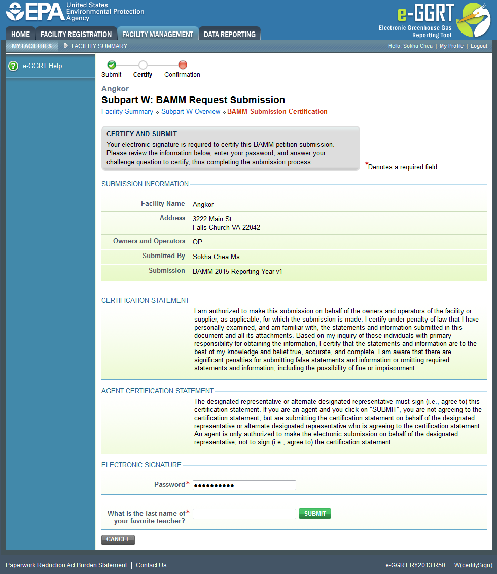 Image showing on how to certify and submit