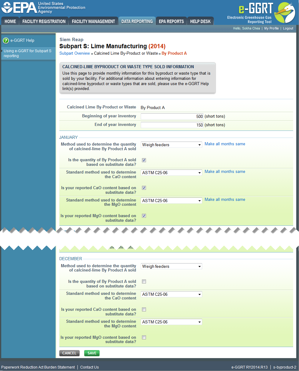 Image of Subpart S: Lime Manufacturing webpage.