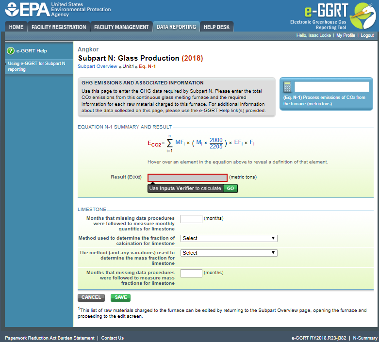 Image of Subpart N: Glass Production webpage.