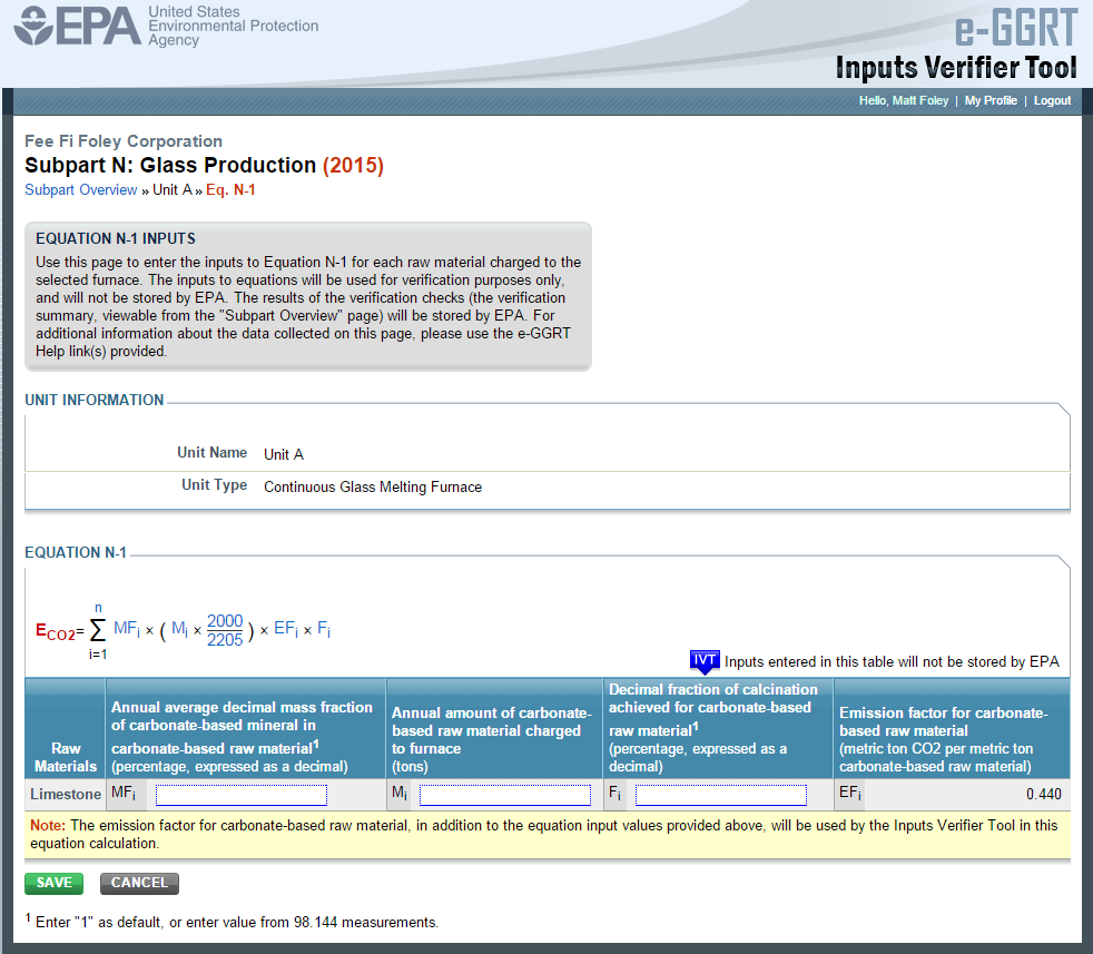 Image of Subpart N: Glass Production webpage.