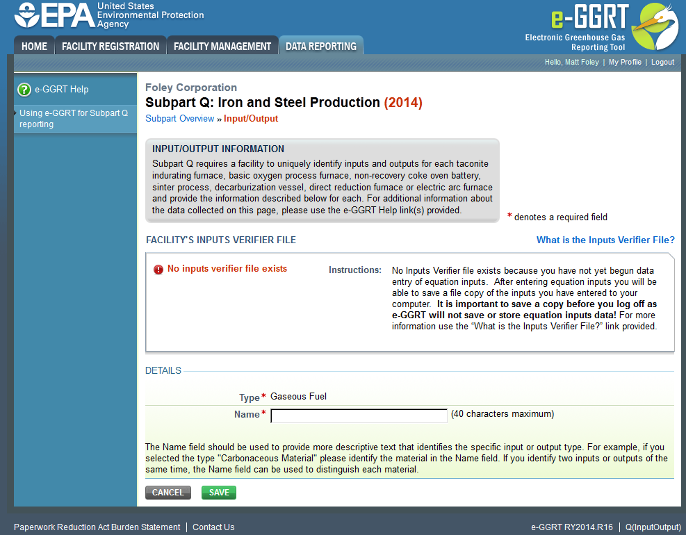 Validation report page image