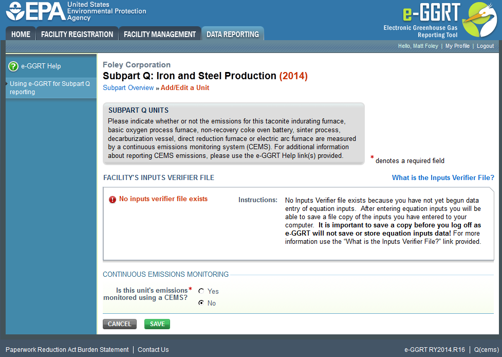 Subpart Q Units page image