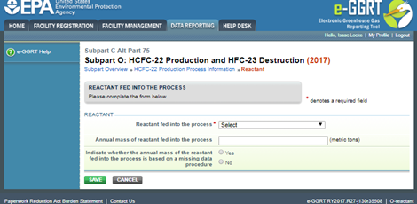 Image of Subpart O: HCFC-22 Production and HFC-23 Destruction webpage.