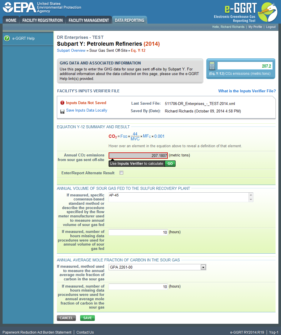 Subpart Y: Step 3 - Save Your Data