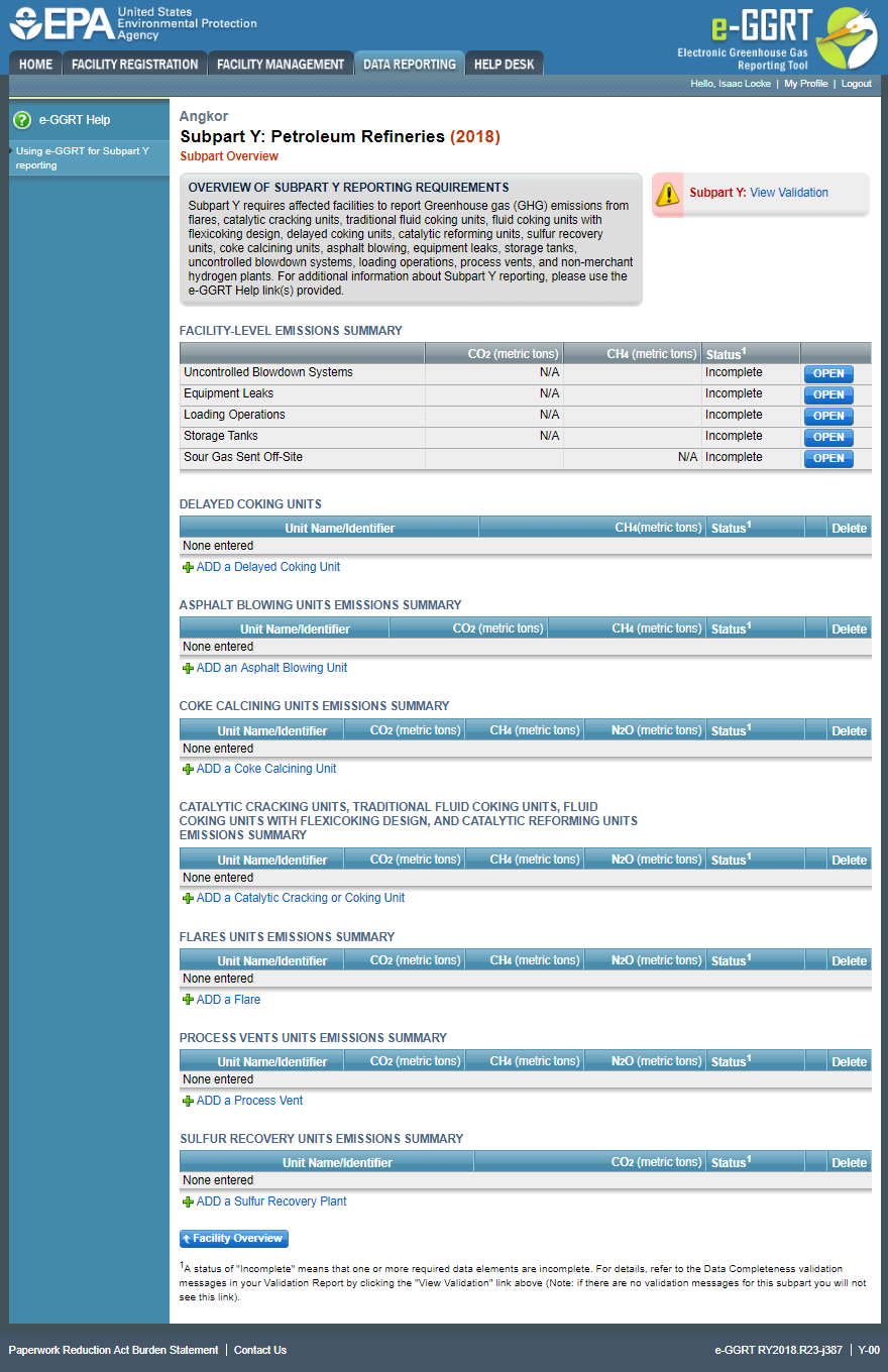 Subpart Y: Summary Overview