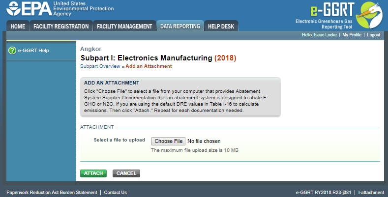 Subpart I: Add an Attachment
