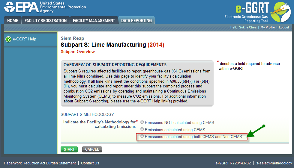 Image of Subpart S: Lime Manufacturing webpage.