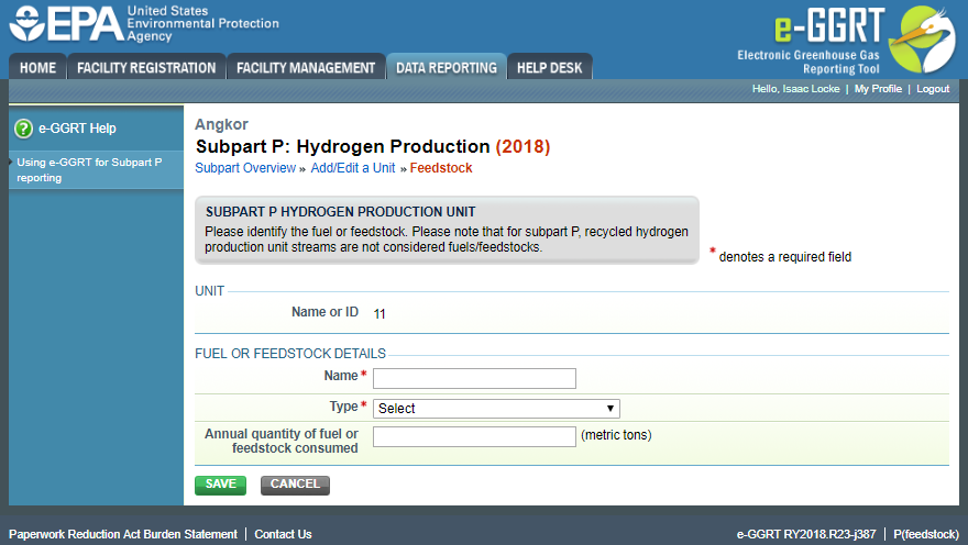 Image of the Add/Edit a Unit page