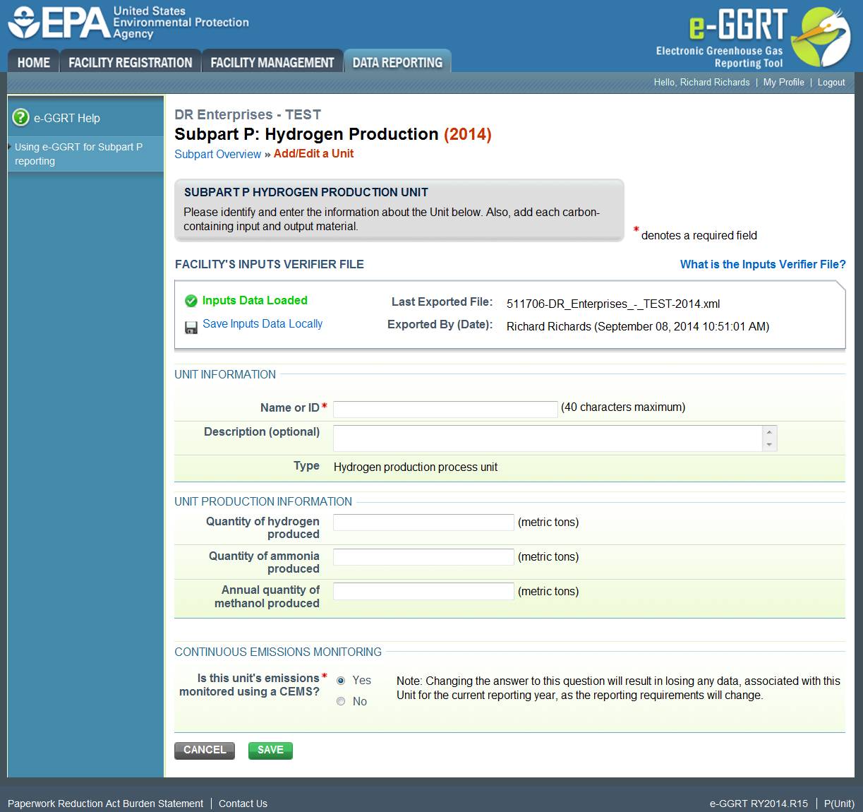 Image showing process unit page