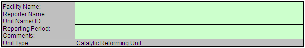Y-11 Calculation Spreadsheet Data Entry into the Green Cells