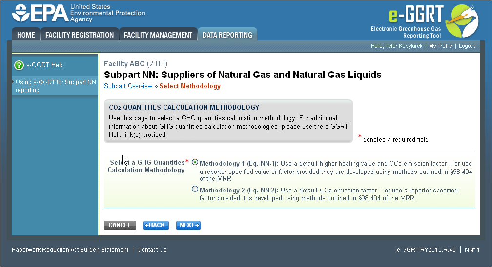Image of Subpart NN: Suppliers of Natural Gas and Natural Gas Liquids webpage.