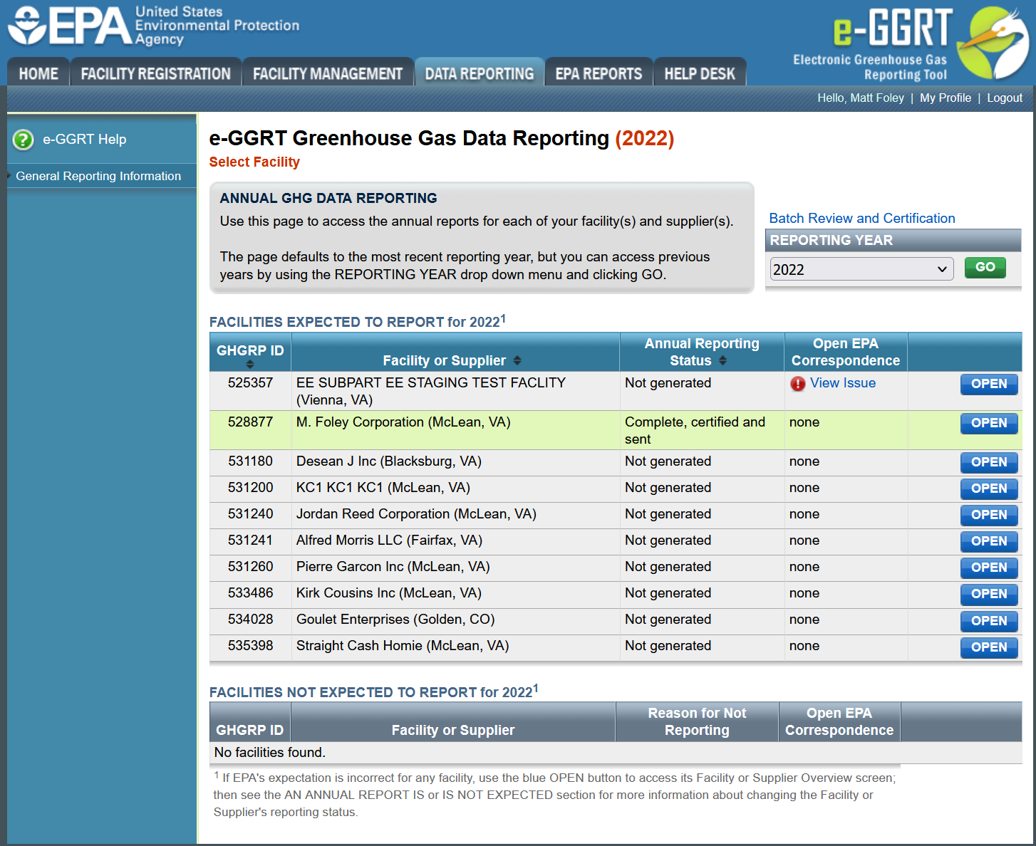 Select a Facility or Supplier image