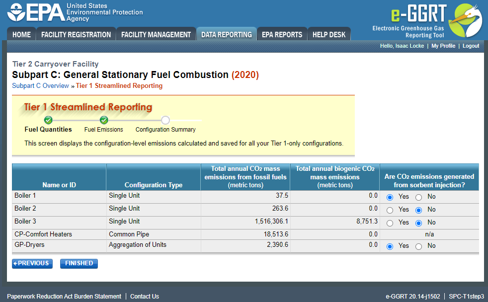Subpart C Launch Tier 1 Streamlined Reporting Data Confirmation Before Submission
