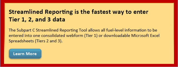 Streamlined Reporting is the fastest way to enter Tier 1, 2, and 3 data