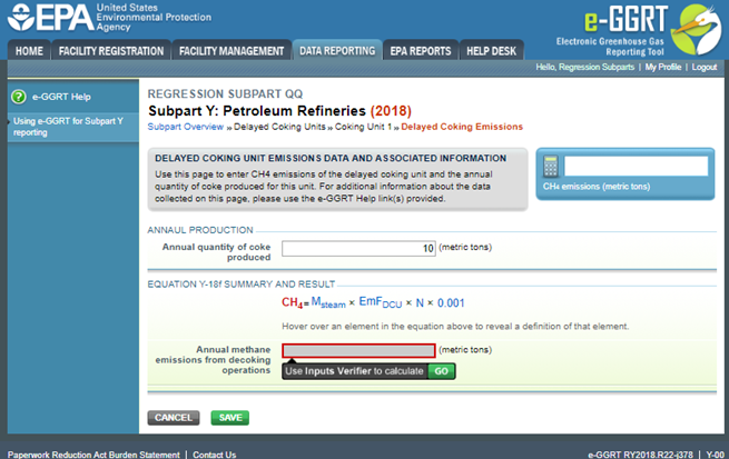 Subpart Y: Adding or Updating Delayed Coking Emissions