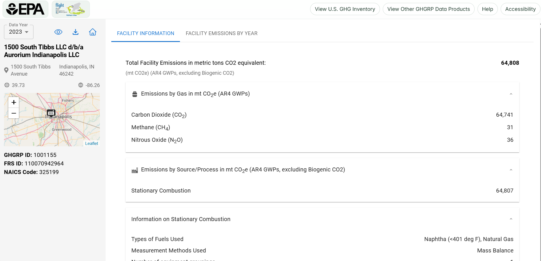 Example Facility Information 