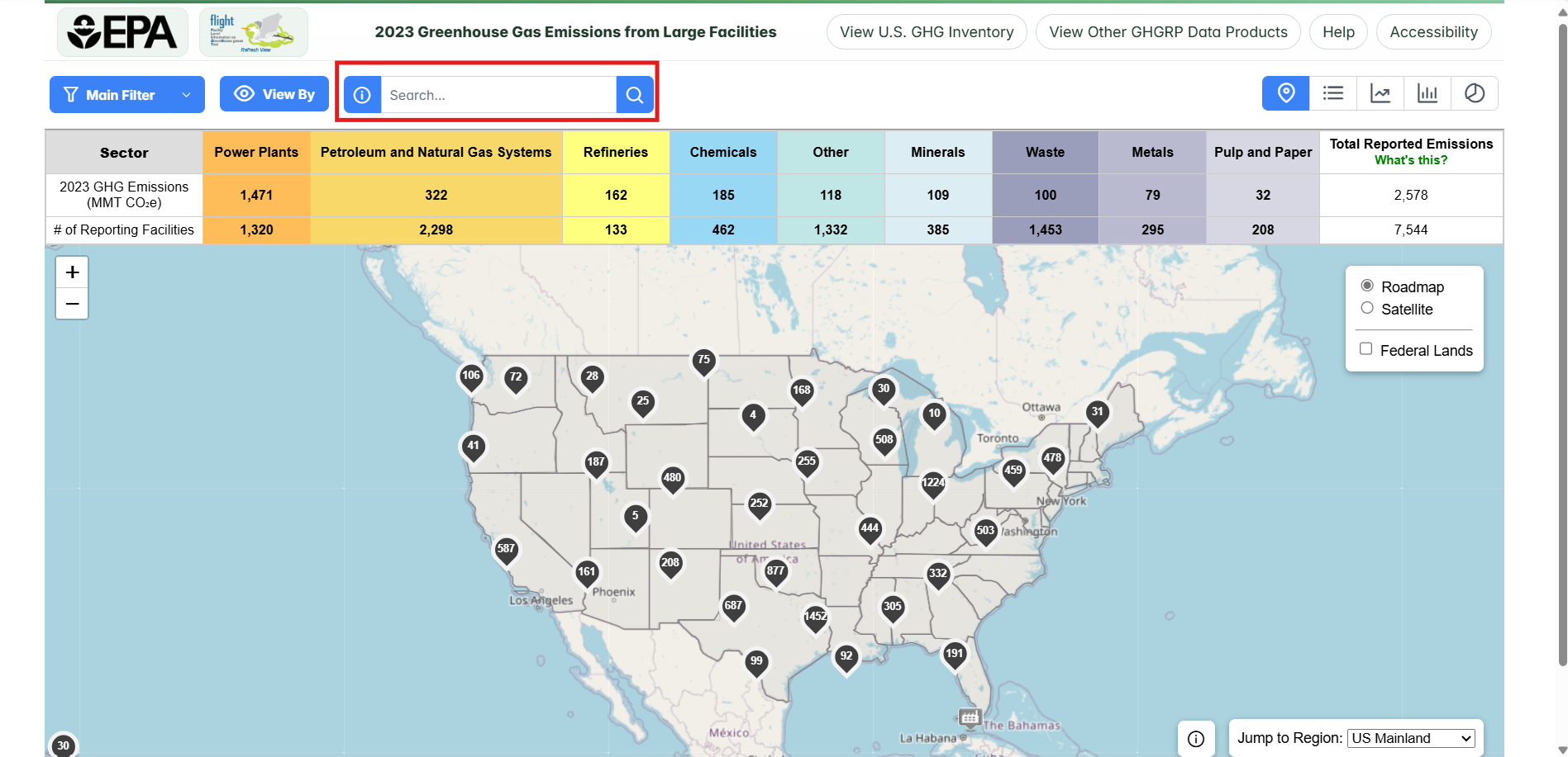 Map View Custom Search