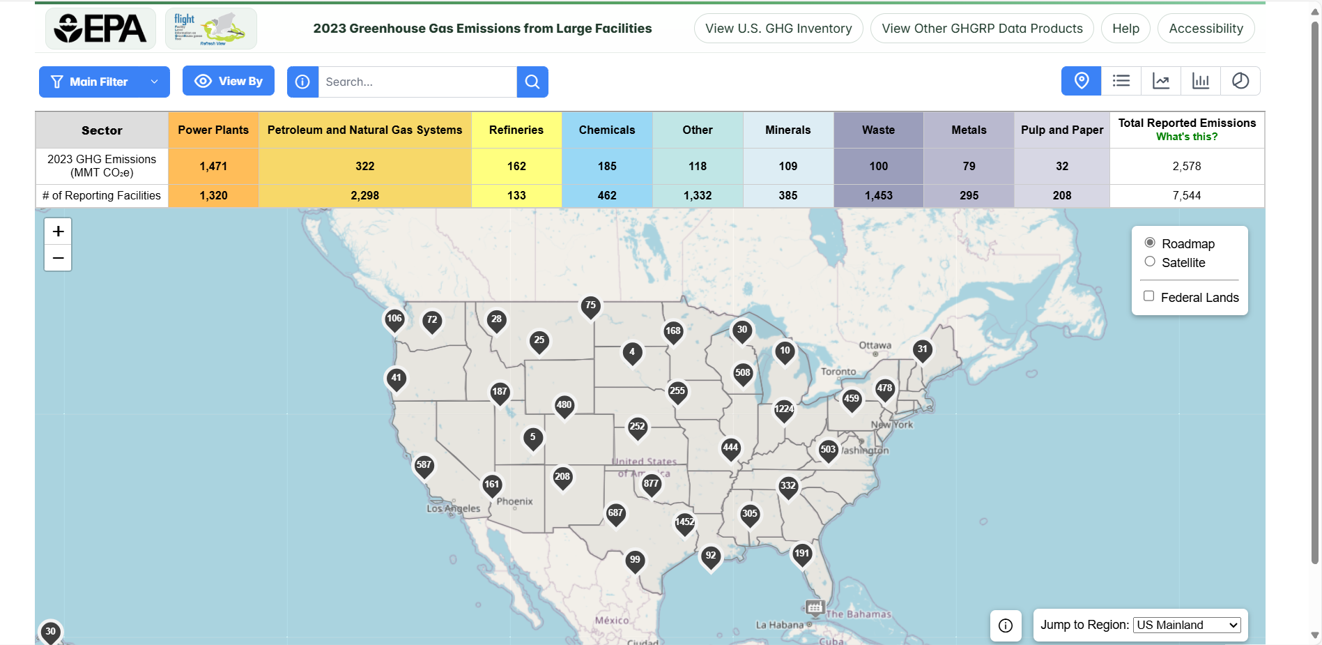 Map View Main Screen