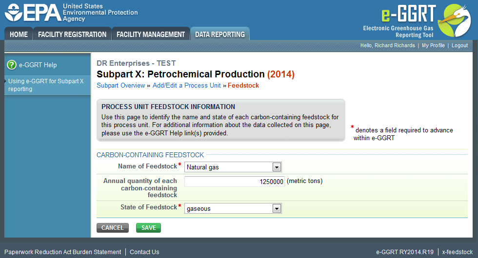 Subpart X: Step 2 - Feedstock