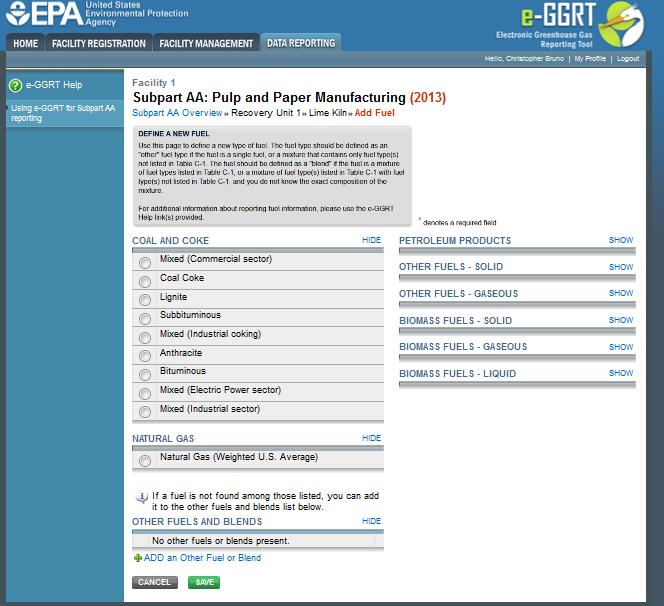 Subpart AA: Step 3 - Add Fuel