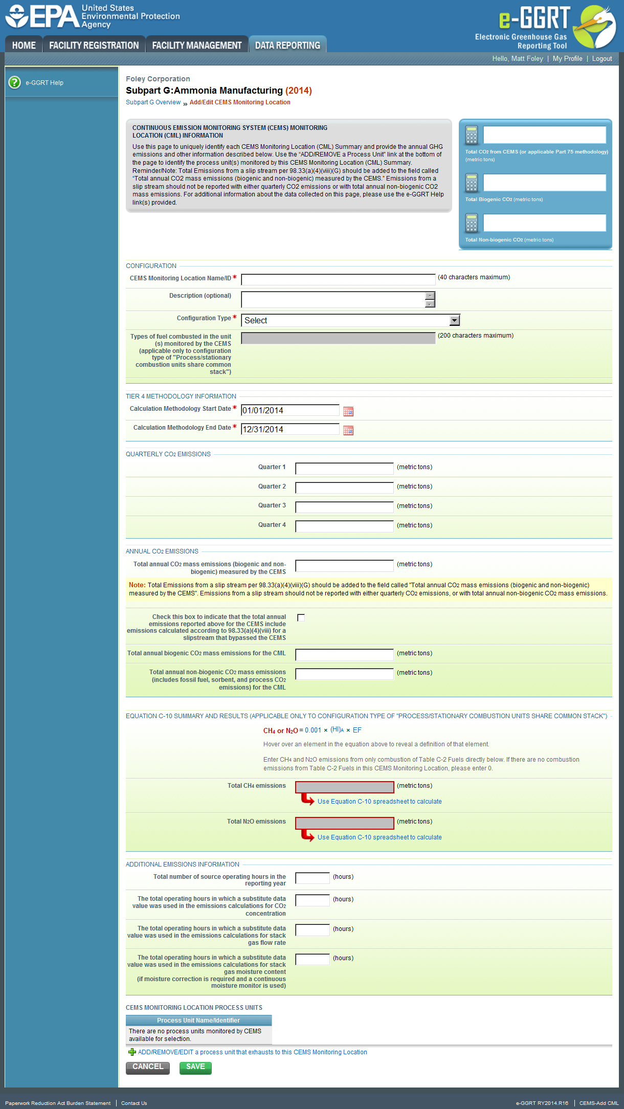 Subpart Y: Step 3 - Identify process units monitored at a CML
