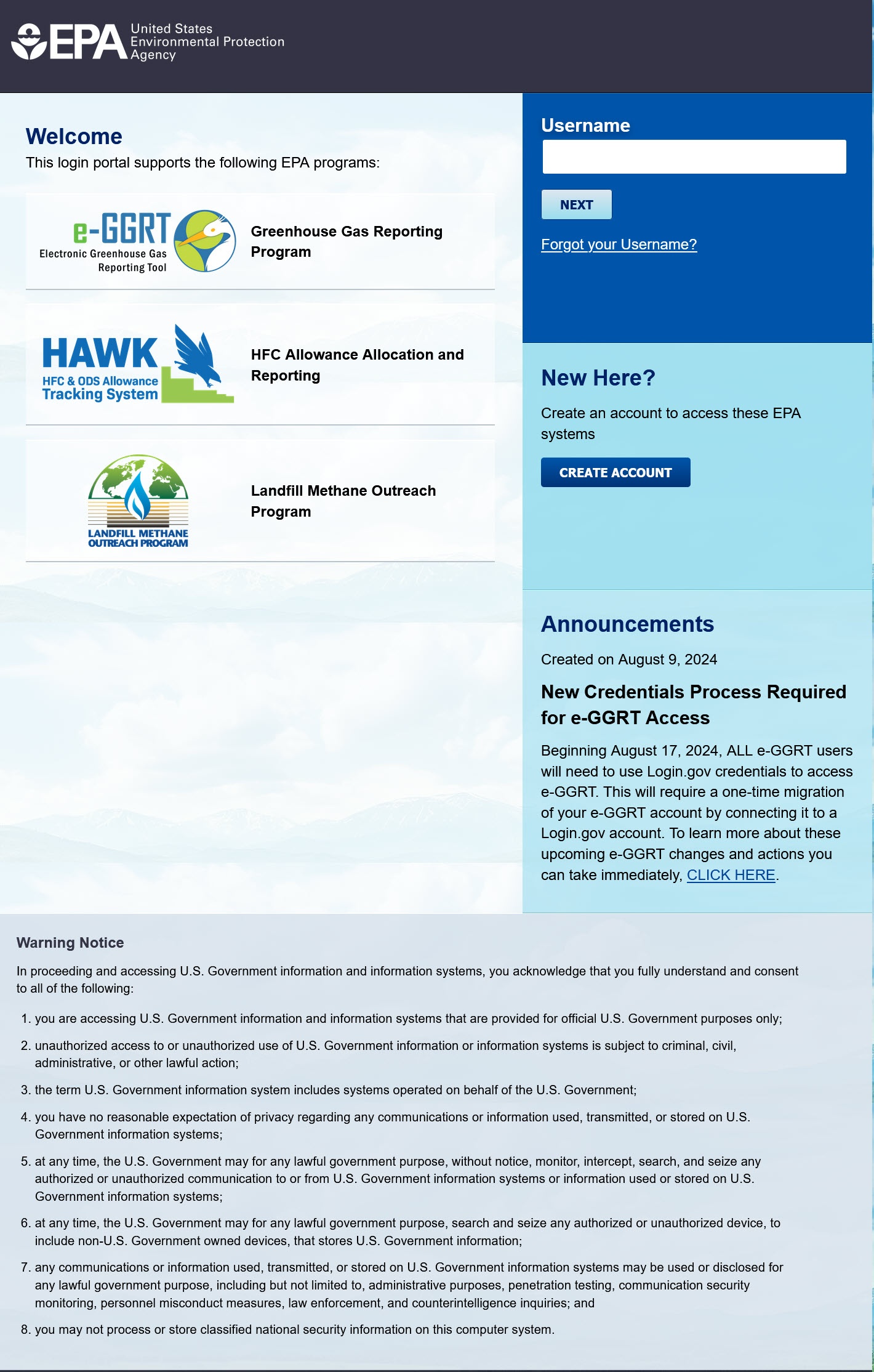e-GGRT Login page