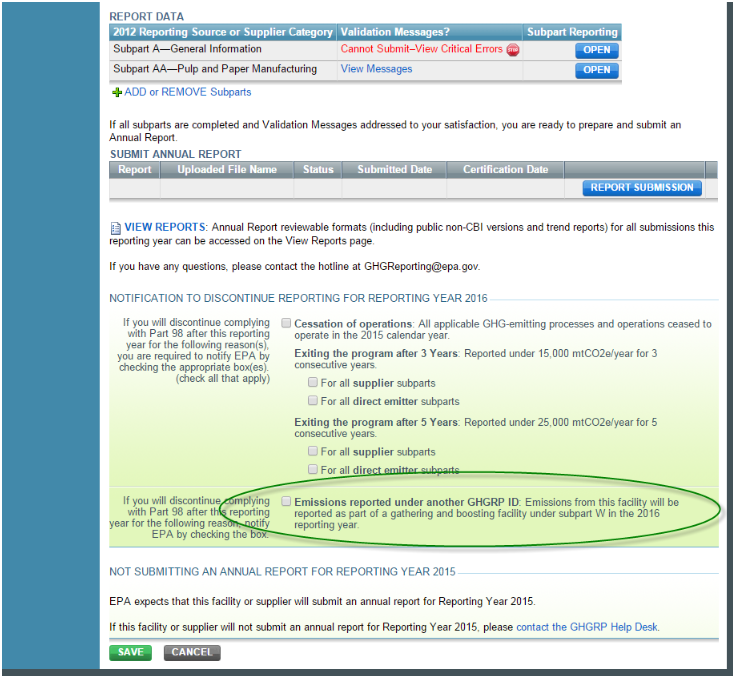 Reporting Under another GHGRP ID