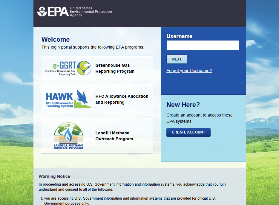 The e-GGRT Portal Login page.